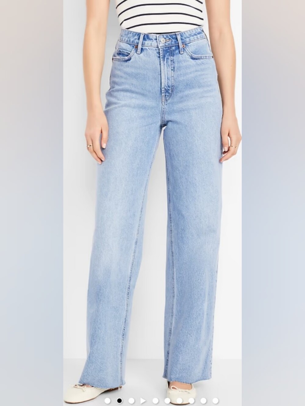 Old Navy Light Wash High-Rise Wide Leg Jeans